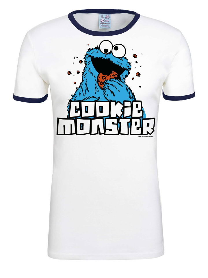 

Футболка Cookie Monster белого и темно-синего цветов Logoshirt, Синий, Футболка Cookie Monster белого и темно-синего цветов Logoshirt