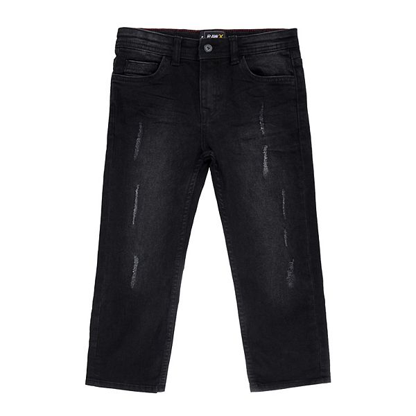 

Джинсы для мальчиков 4-7 лет fashion rip & repair с деталями на колене Rawx, Black