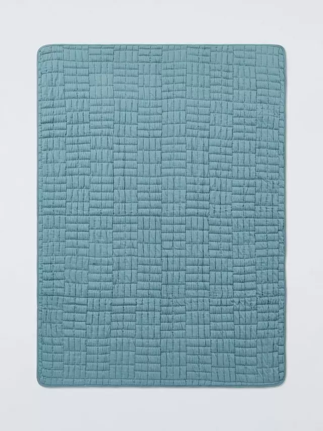 

Одеяло John Lewis Kids' Geo Quilted, цвет teal