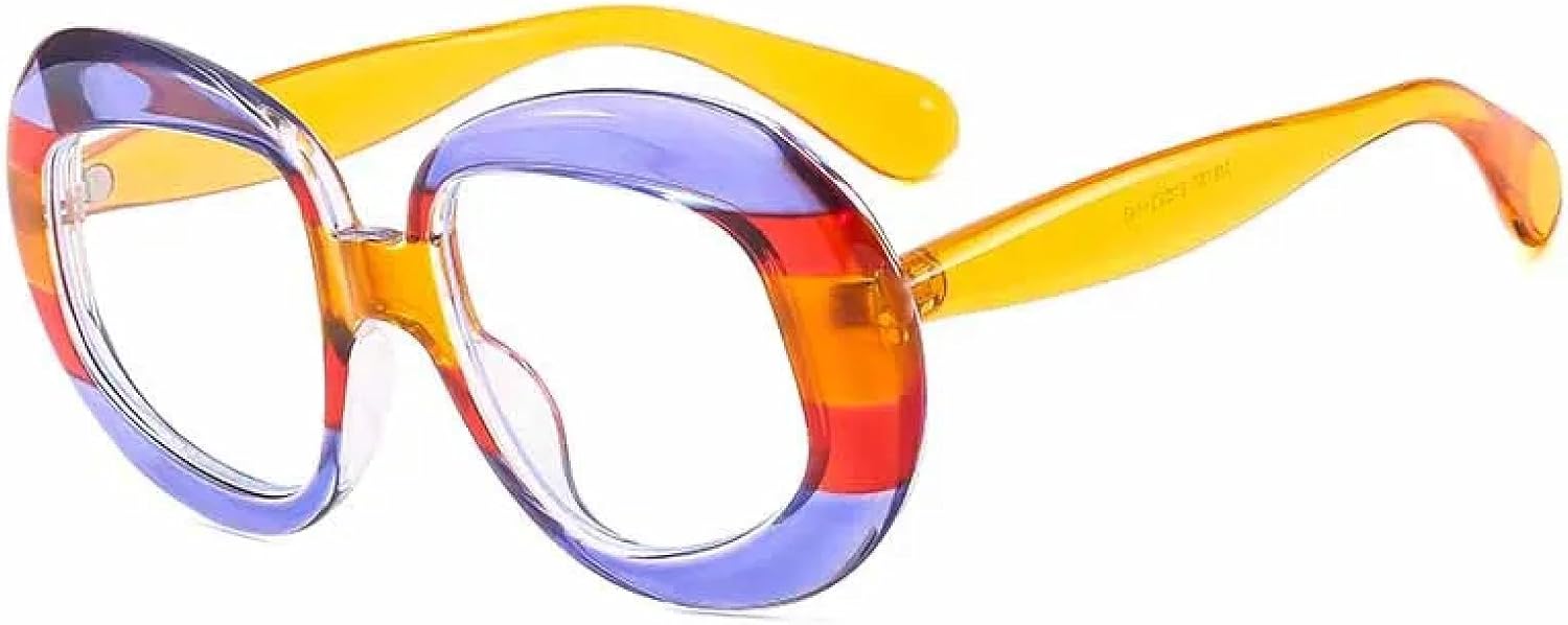 

Винтажные большие овальные солнцезащитные очки унисекс в крупной оправе, модные, для отдыха на природе, летних путешествий, солнцезащитные очки с защитой от УФ-излучения UV400 TKKTLLT, Yellow Clear