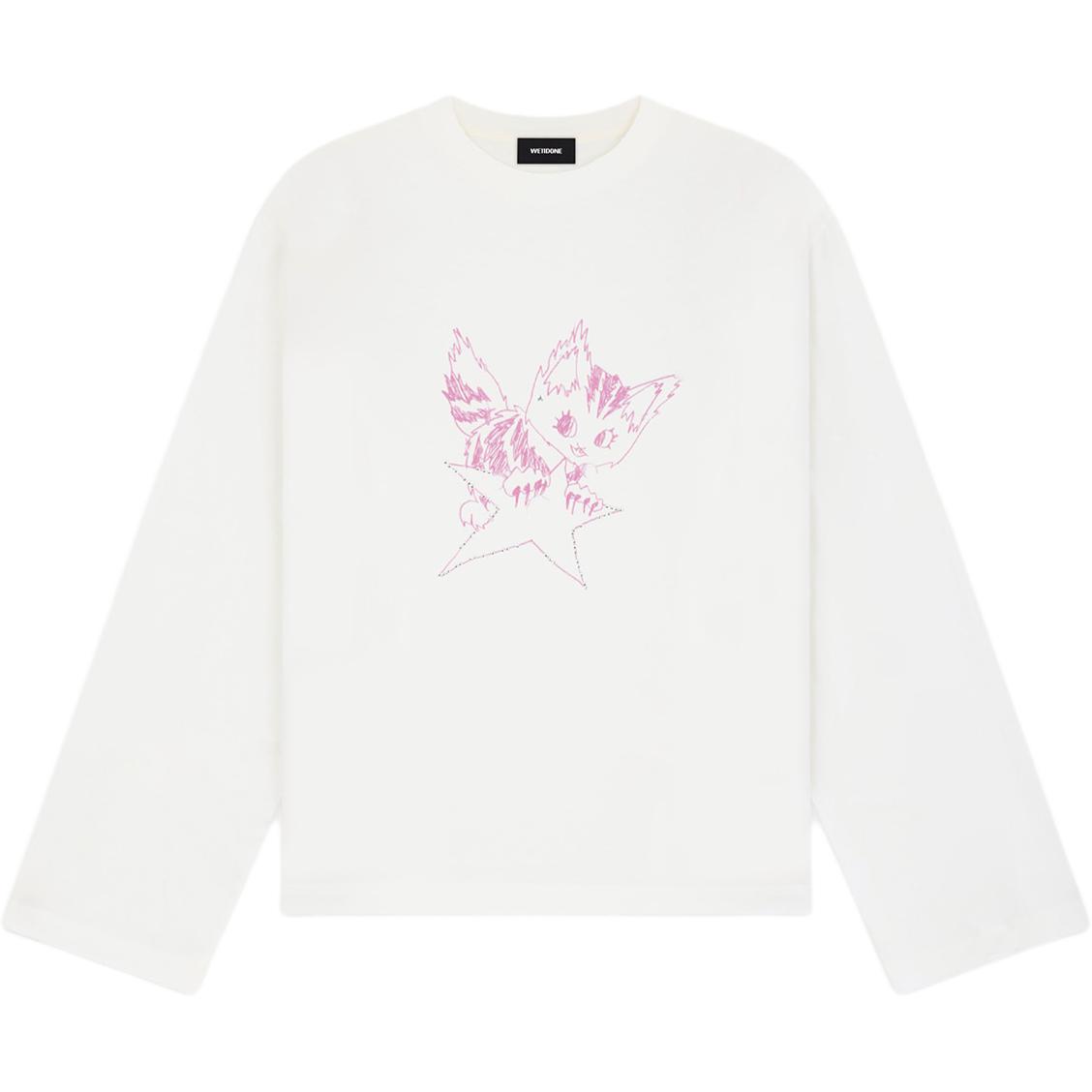 

Футболка с принтом WE11DONE, цвет айвори