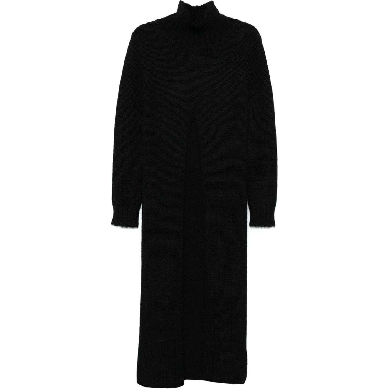 

Вязаное платье макси JIL SANDER, черный