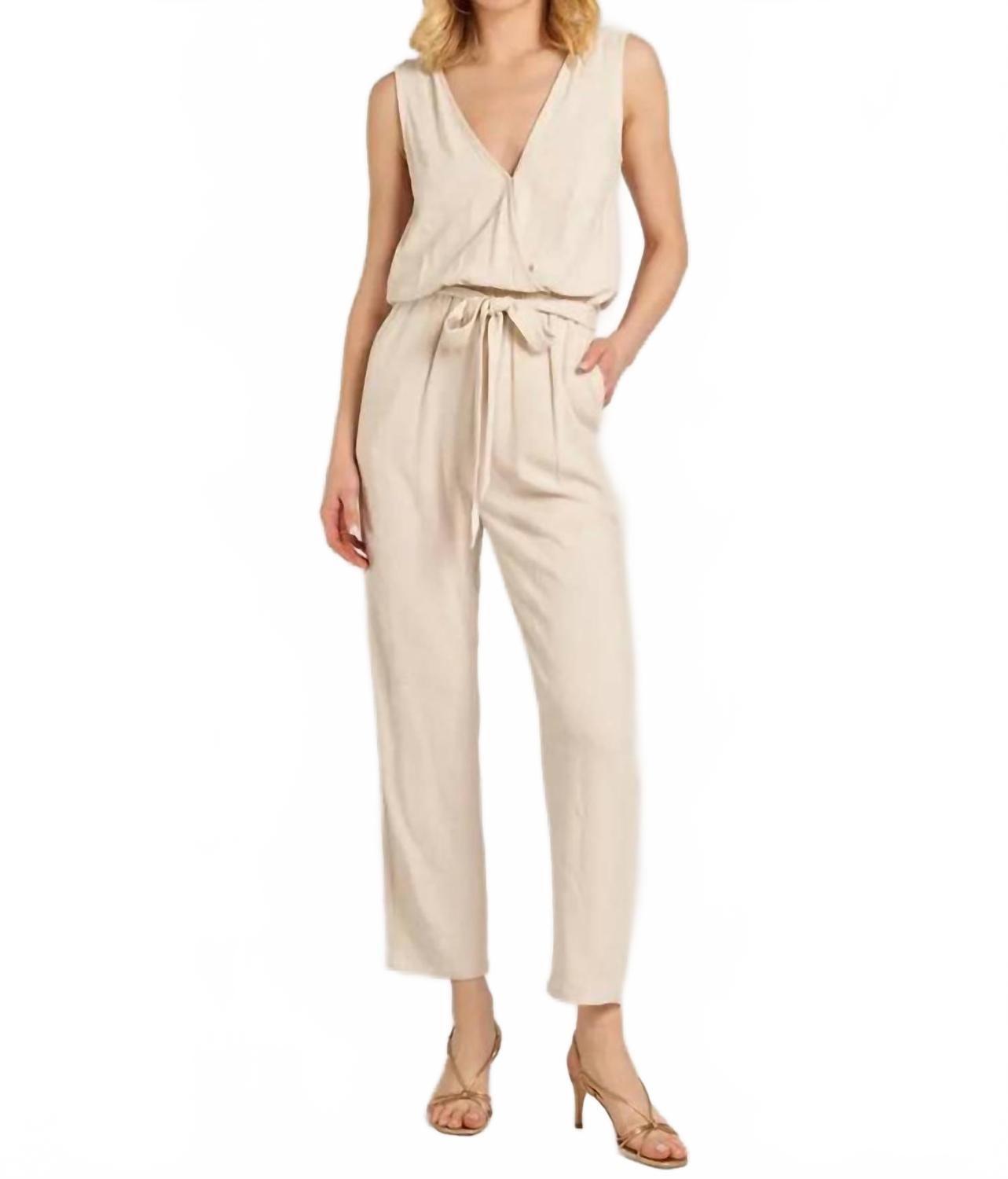 

Fae Комбинезон с поясом в натуральном цвете EN CREME