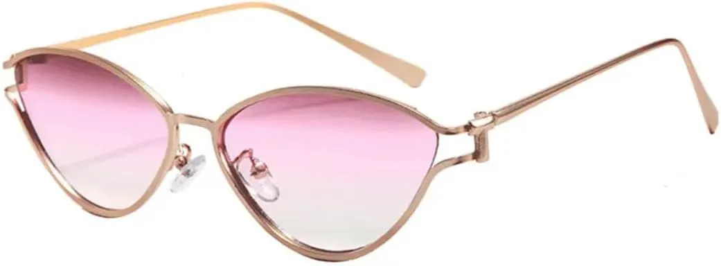 

Женские солнцезащитные очки «кошачий глаз» в роскошном винтажном стиле, маленькая овальная оправа в стиле панк с металлическим каркасом TOIPASTN, Tyj337-4