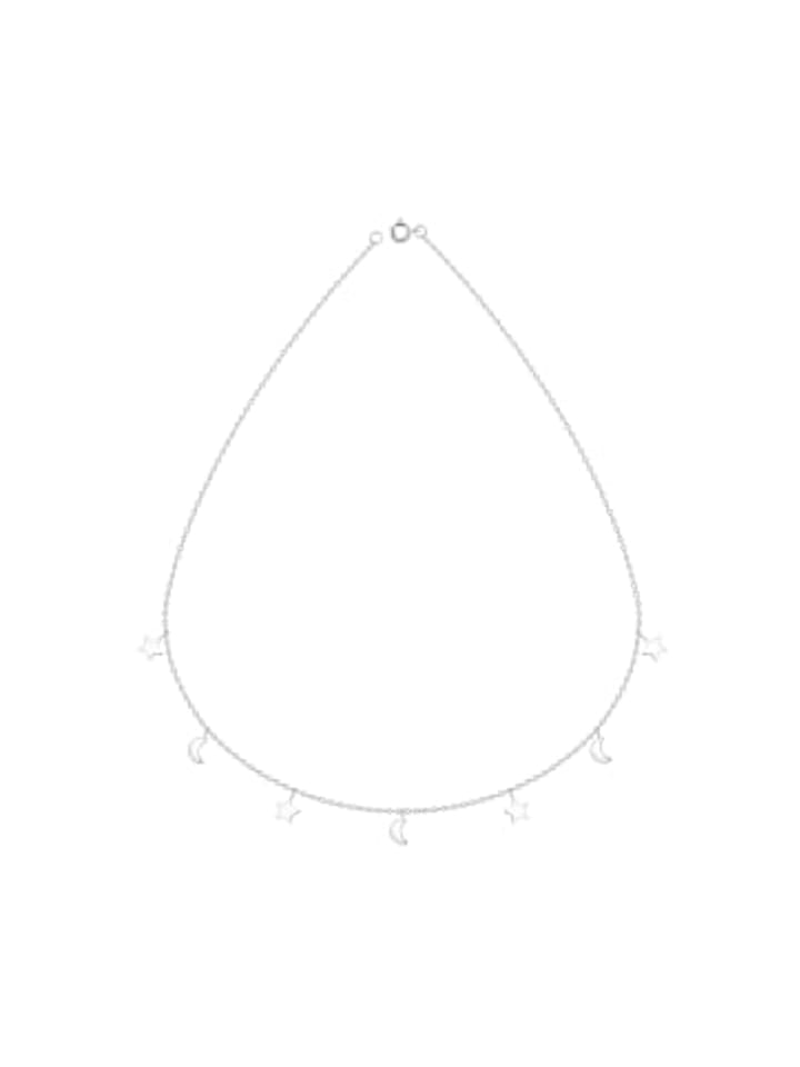

Alexander York Колье с дискообразными фигурками луны и звезд из серебра 925 пробы