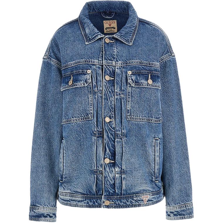 

GUESS Джинсовая куртка женская синяя, MAT1-Blue