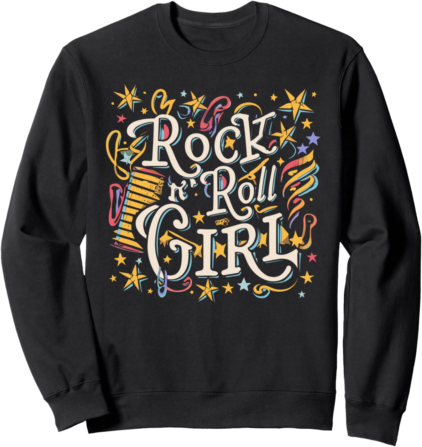 

Толстовка «Девушка в стиле рок-н-ролл» Дарла Rock N Roll Girl, черный