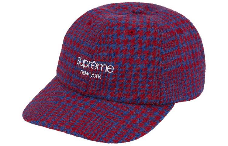 

Supreme Классическая кепка с логотипом 6 панелей SS23, Blue Red