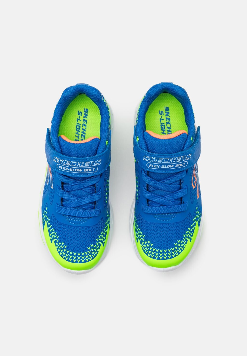Кроссовки низкие FLEX-GLOW BOLT Skechers, цвет royal/lime/orange/silver — фото 4