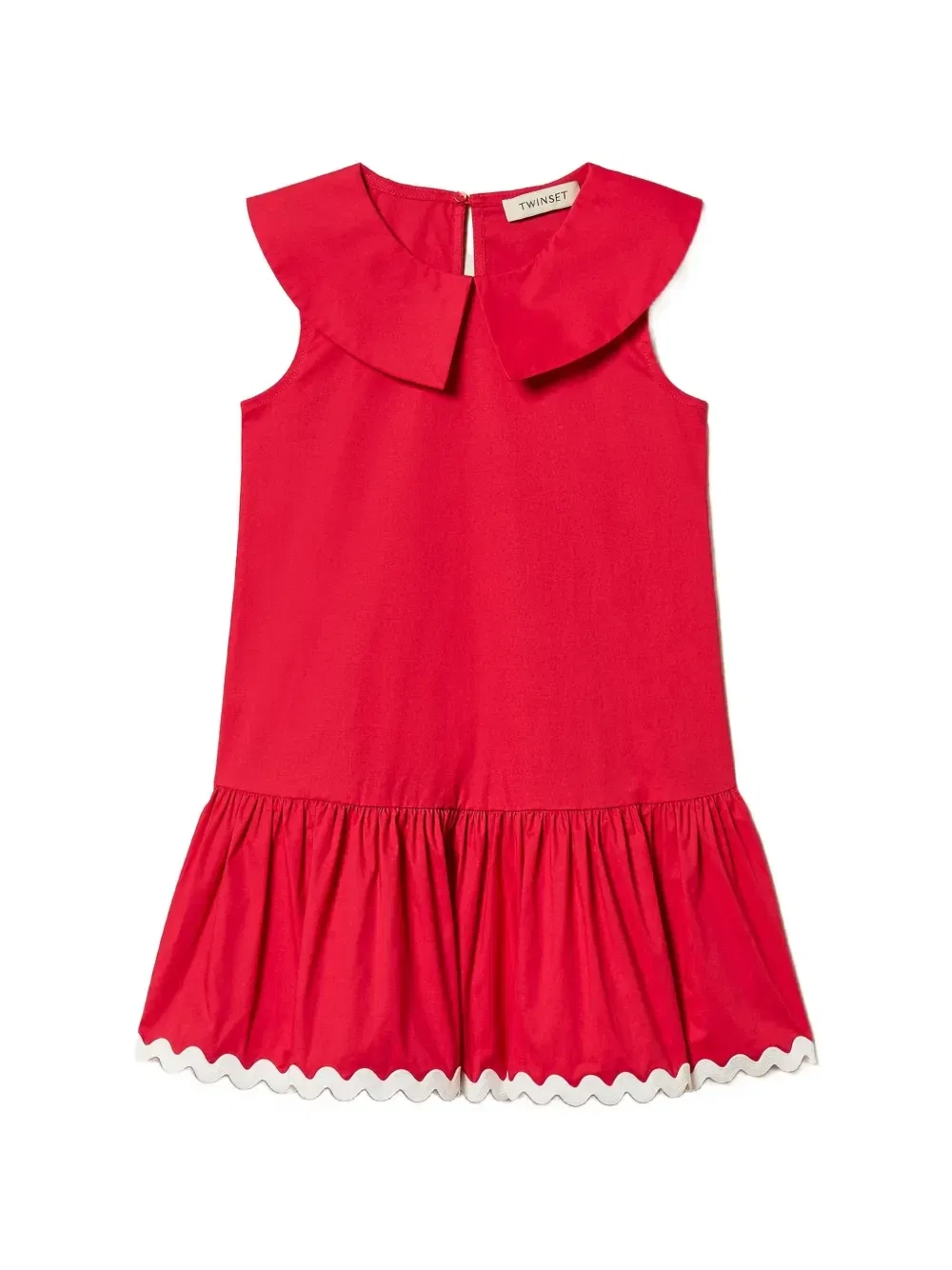Платье с оборками на воротнике Twinset Kids, красный