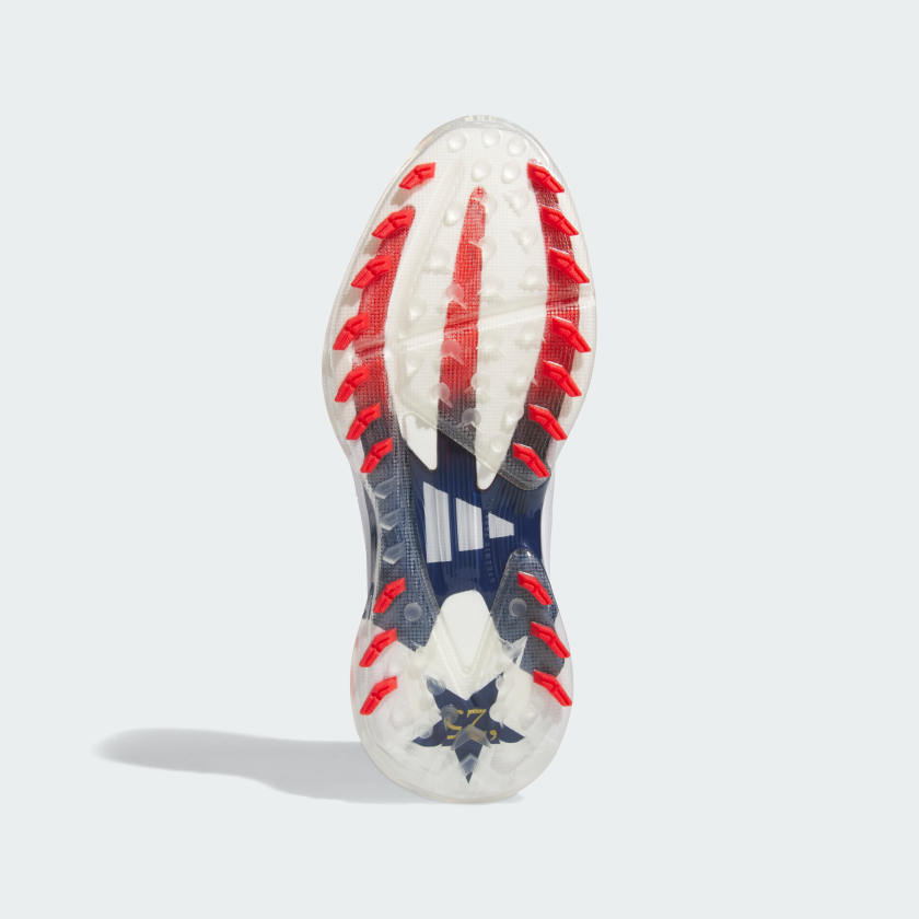Мужские гольф-кроссовки Adidas Adizero ZG Spikeless, белый/темно-синий/красный — фото 3