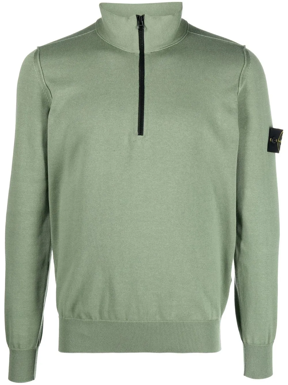 

Толстовка на молнии с логотипом Compass Stone Island, зеленый