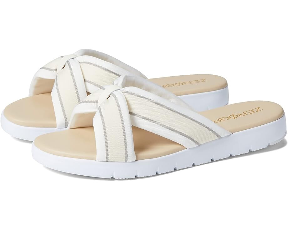 

Сандалии Cole Haan Zerogrand Flat Knotted Slide Sandal, цвет Optic White/Birch