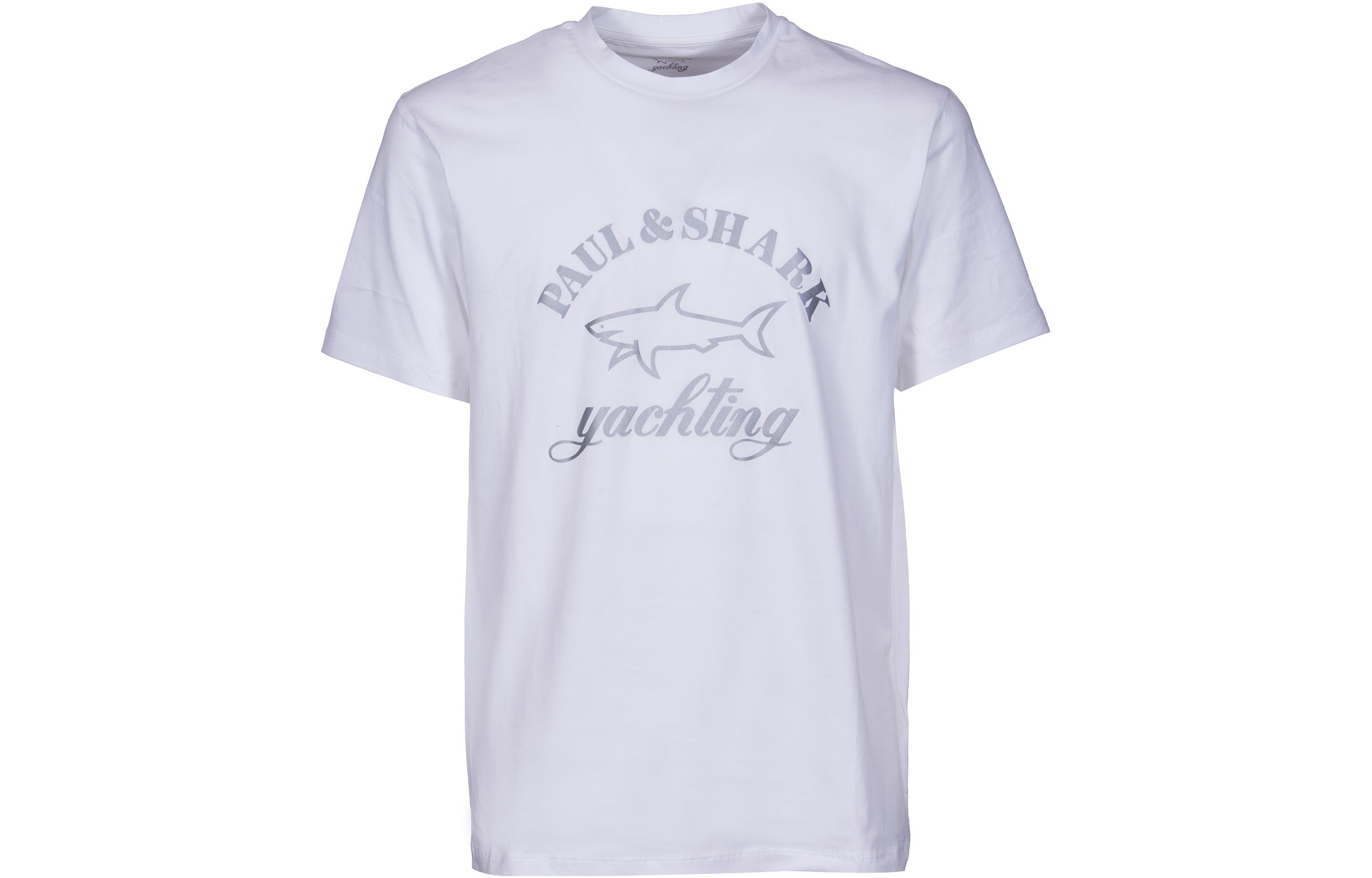 

Футболка с принтом логотипа Paul & Shark, белая