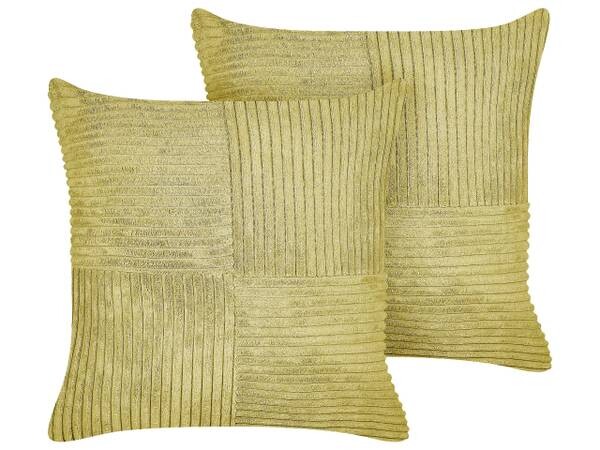 

Подушка Beliani 2 шт MILLET, 43x43x43 см цвет grün/olivgrün