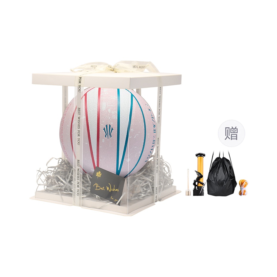 

ANTA Баскетбольный мяч PU белый/синий/розовый размер 7 тренировочный unisex