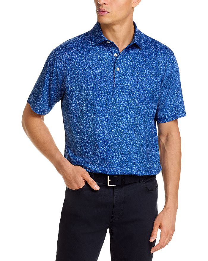 

Винная страна - поло с высокими характеристиками Peter Millar, синий