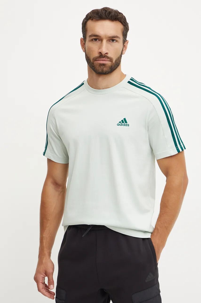 

Хлопковая футболка adidas Essentials, бирюзовый