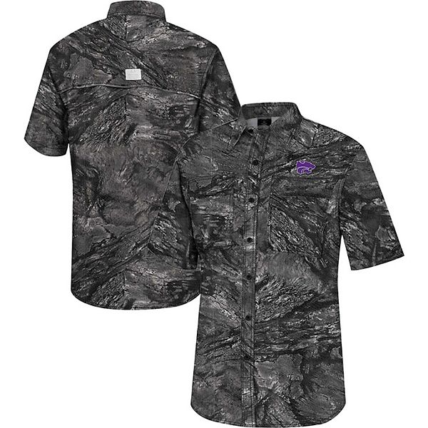 

Мужская рубашка для рыбалки Kansas State Wildcats Realtree Aspect Charter на пуговицах Colosseum