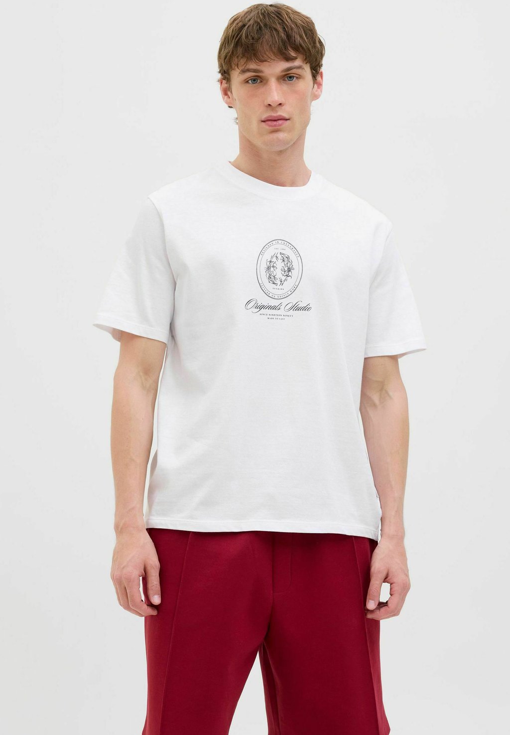 

Футболка с принтом JORDIA GRAPHIC FRONT CREW NECK Jack & Jones, слоновая кость