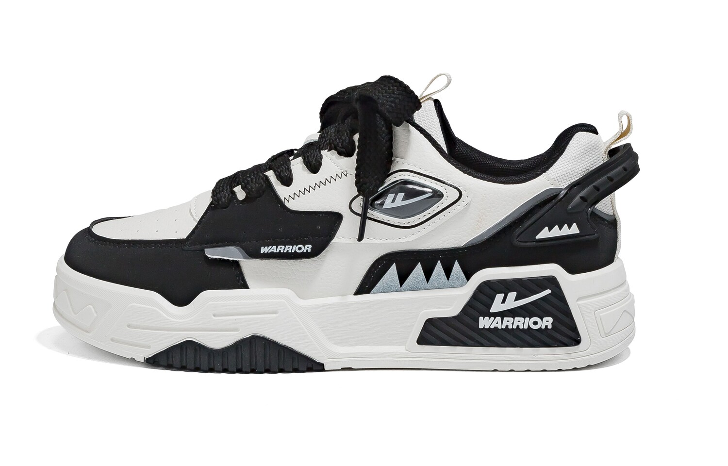 

Кроссовки WARRIOR Skateboarding Shoes Men Low-top Beige, черный/бежевый
