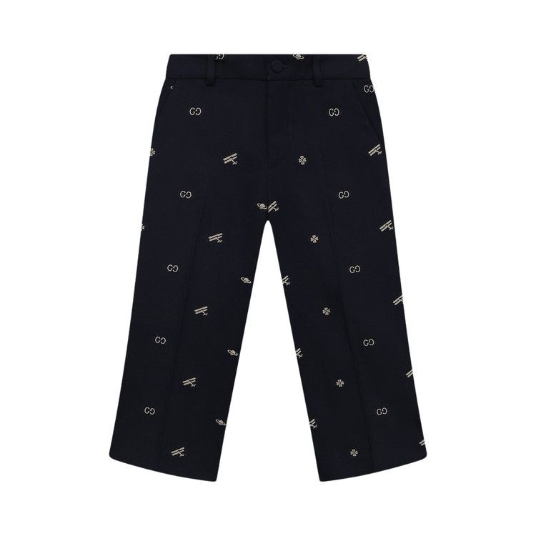 

Брюки Gucci Kids Embroidered Trousers, Blue