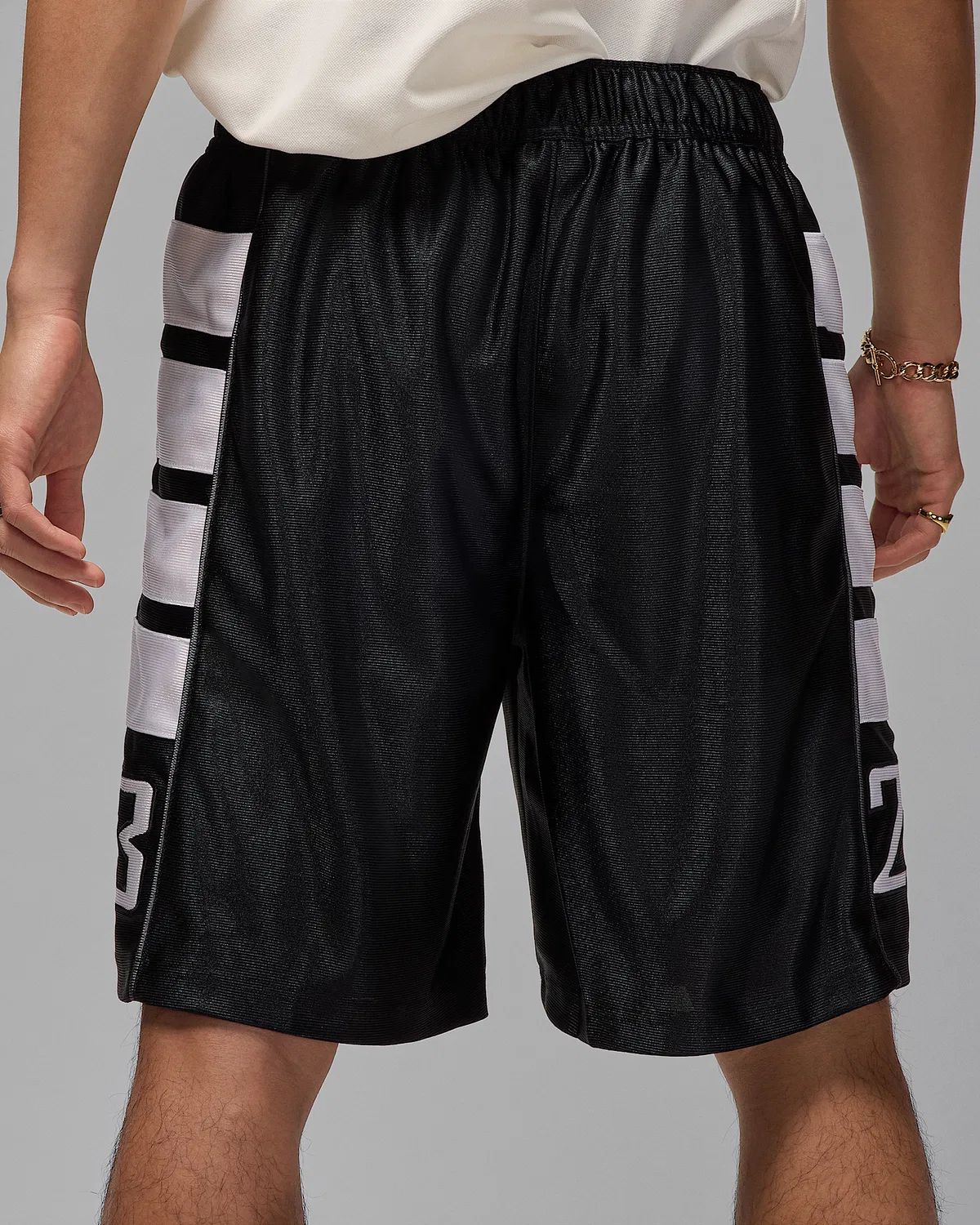 Мужские шорты Jordan Brooklyn Cat Scratch, Black/White/Black — фото 3