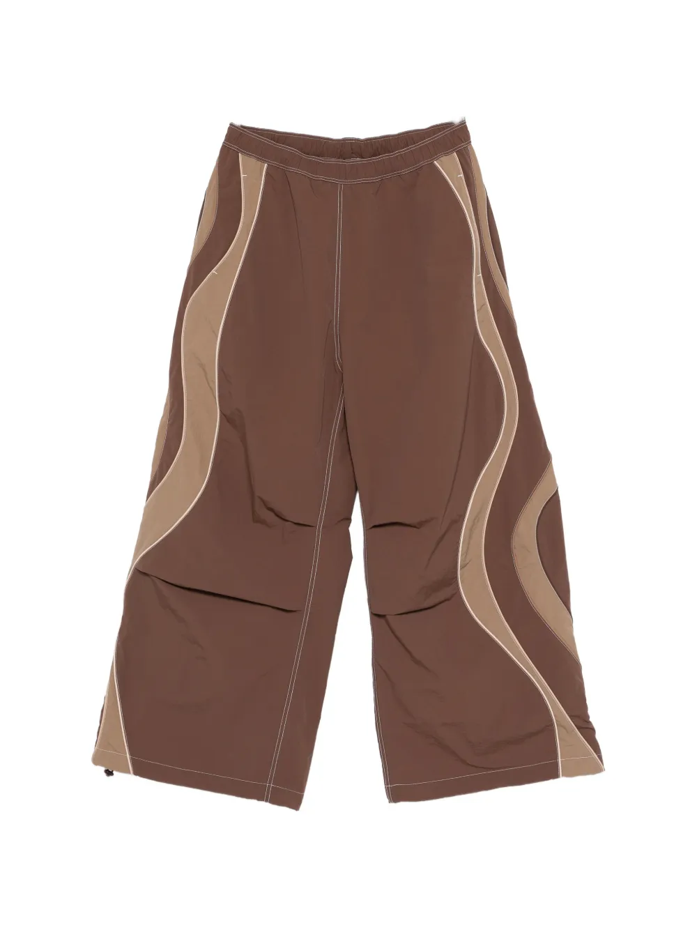 

Брюки с контрастными вставками Erl, коричневый