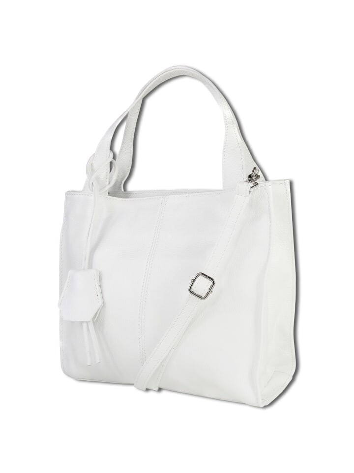 

Наплечная сумка Toscanto Schultertasche, Shopper Leder weiß ca. 33cm