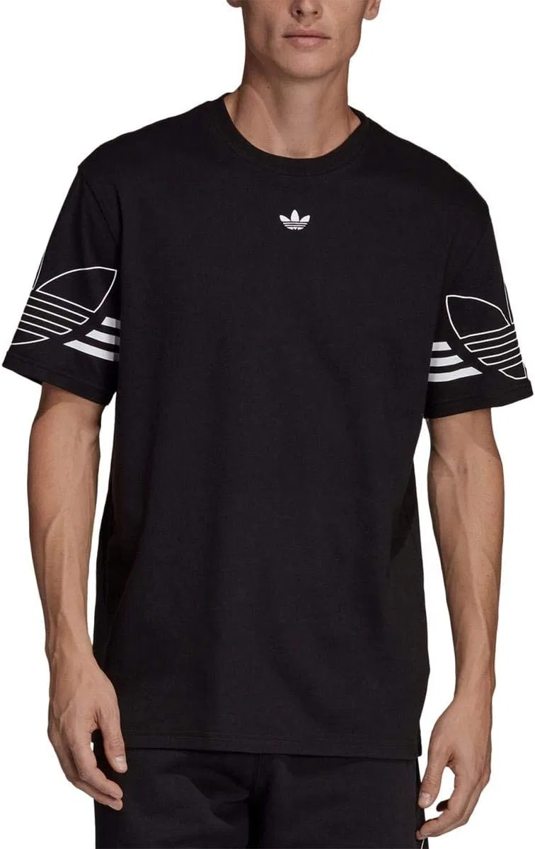 Футболка с контрастными полосками Adidas Originals, Black