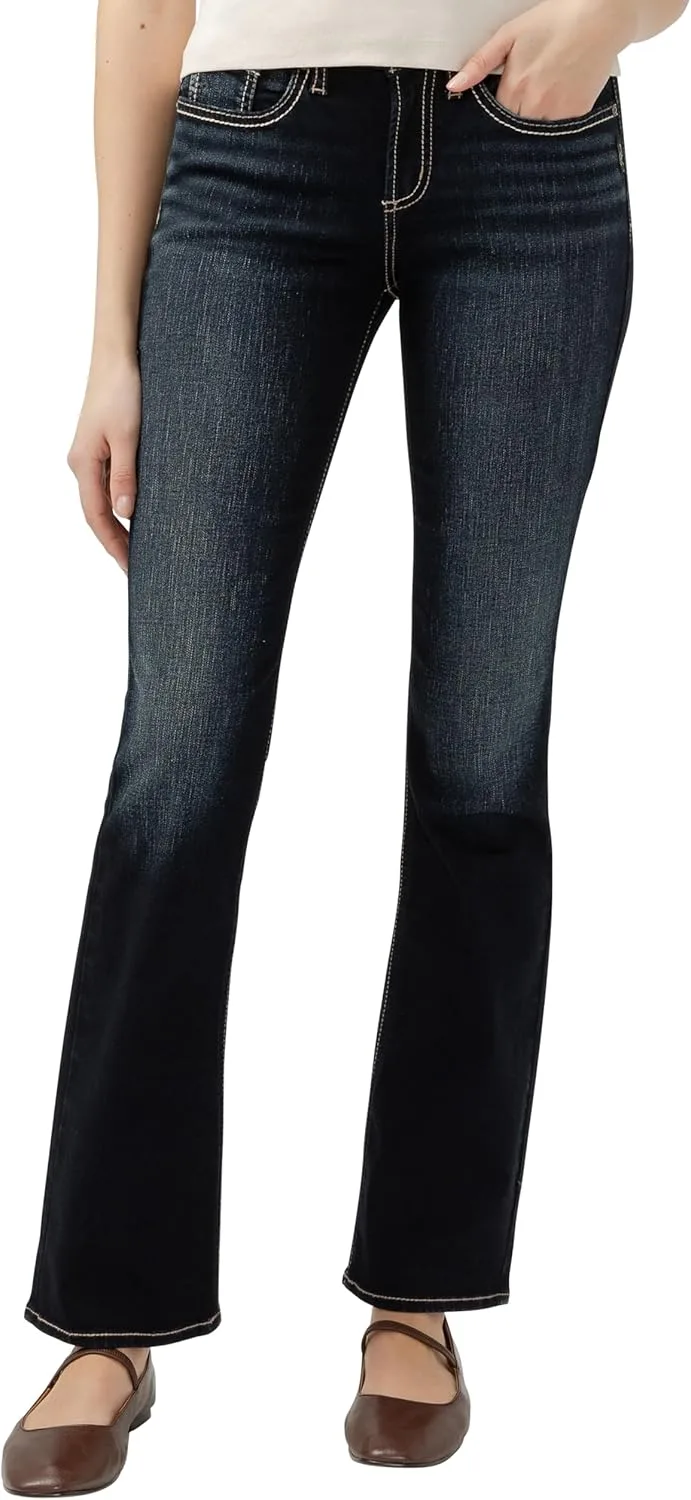 

Silver Jeans Co. Женские джинсы Suki Mid Rise Curvy Fit Slim Bootcut