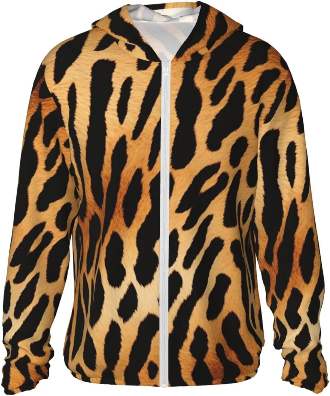 

Леопардовый текстурированный худи с защитой от солнца Full Zip UPF 50+ с длинным рукавом и карманом HJBNW