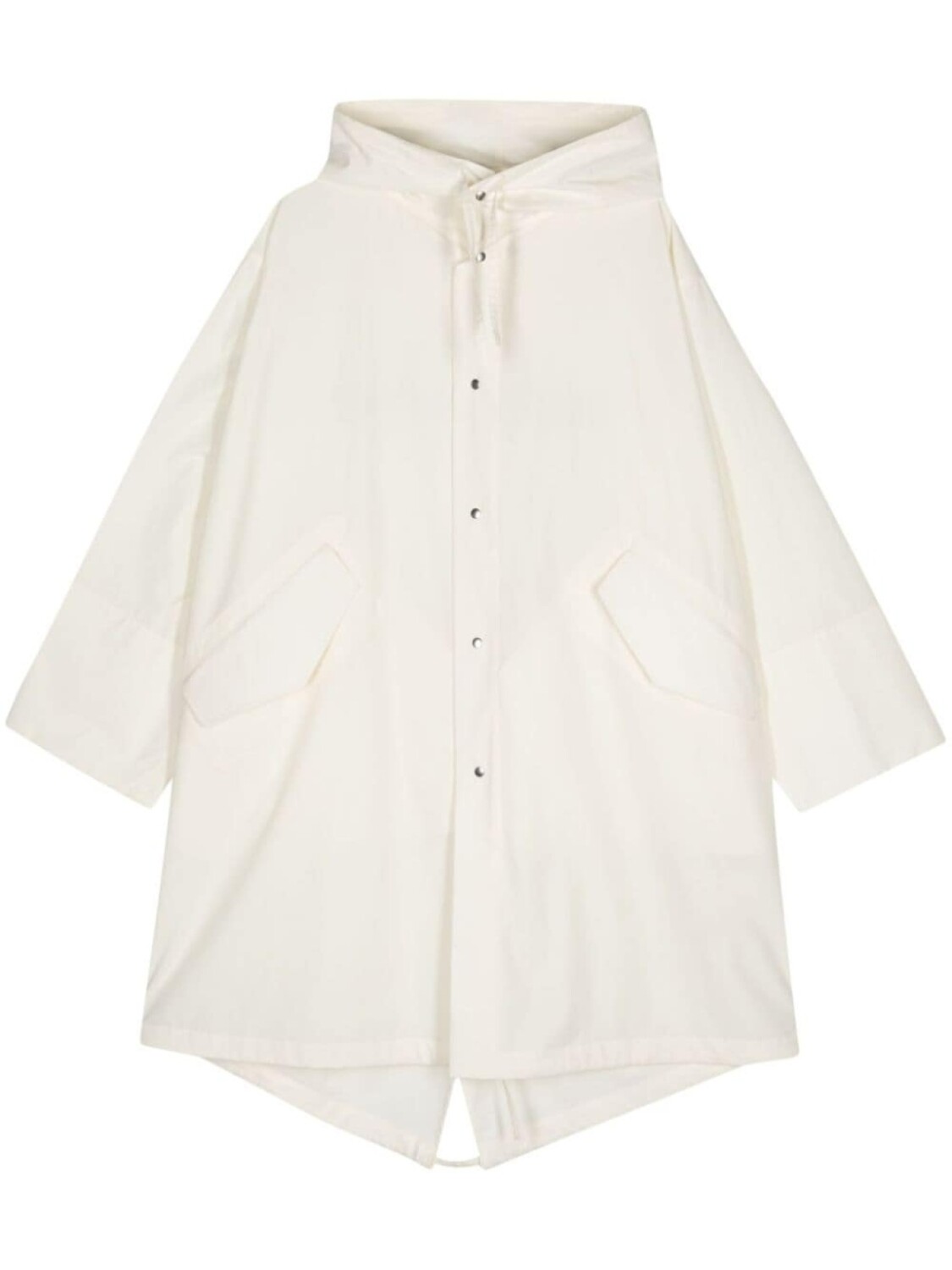 

Jil Sander пальто с капюшоном и логотипом, белый