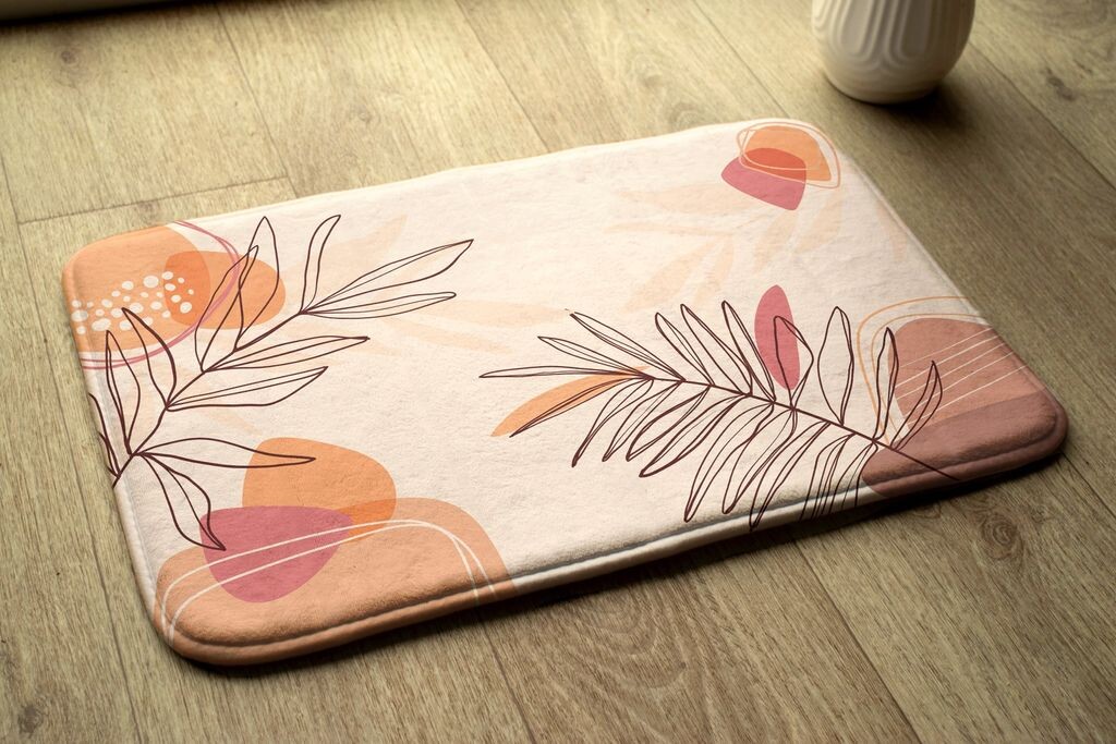 

Впитывающий коврик для ванной — Коврик для ванной — Нескользящий коврик для ванной — 75 x 45 см — Геометрические листья tulup