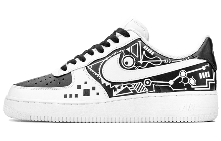 

Кроссовки Nike Air Force 1 Skateboard Shoes Men Low-Top Black White, Черный, Кроссовки Nike Air Force 1 Skateboard Shoes Men Low-Top Black White