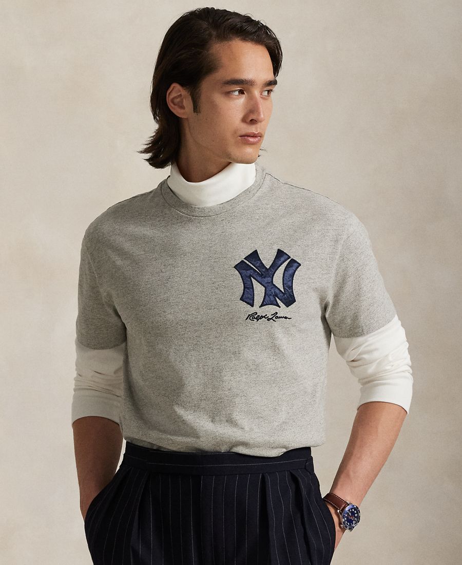 

Футболка унисекс с символикой команды Янкиз Polo Ralph Lauren, Loft Heather