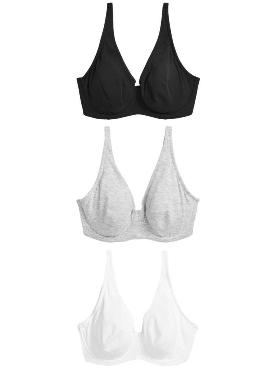 

Бюстгальтер майка Next T-shirt Bra, цвет grey/black/off white