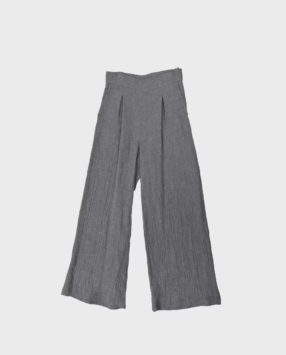 

Брюки для девочки на молнии серого цвета La Ormiga