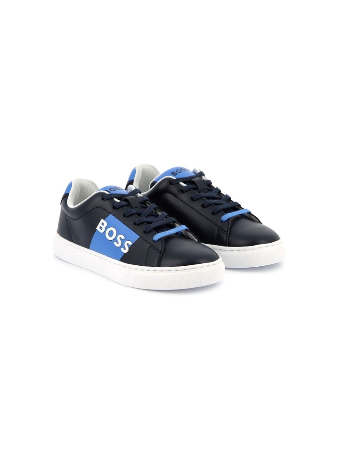 

BOSS Kidswear кроссовки с тисненым логотипом, синий