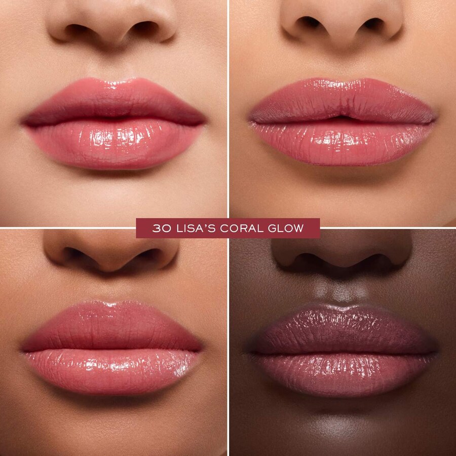 Увлажняющий бальзам для губ Lip Idôle Squalane-12 Butterglow Lancôme, 0.1 oz /2.8 g, 30 Lisa's Coral Glow — фото 3
