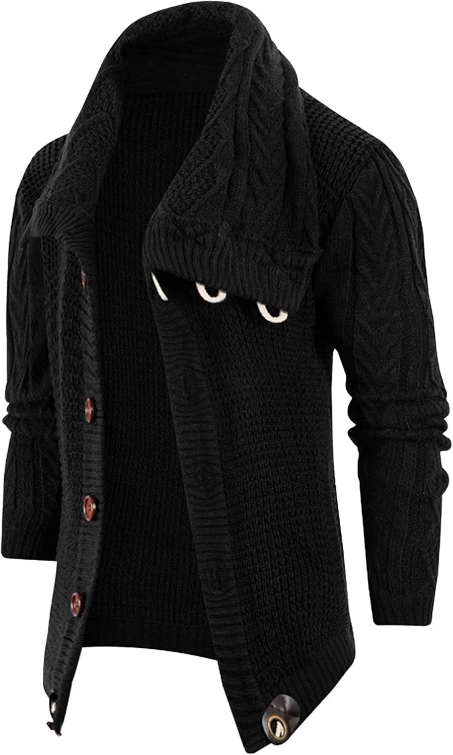 

Мужской вязаный кардиган Casual с патчворком и карманами SWJGLITTR