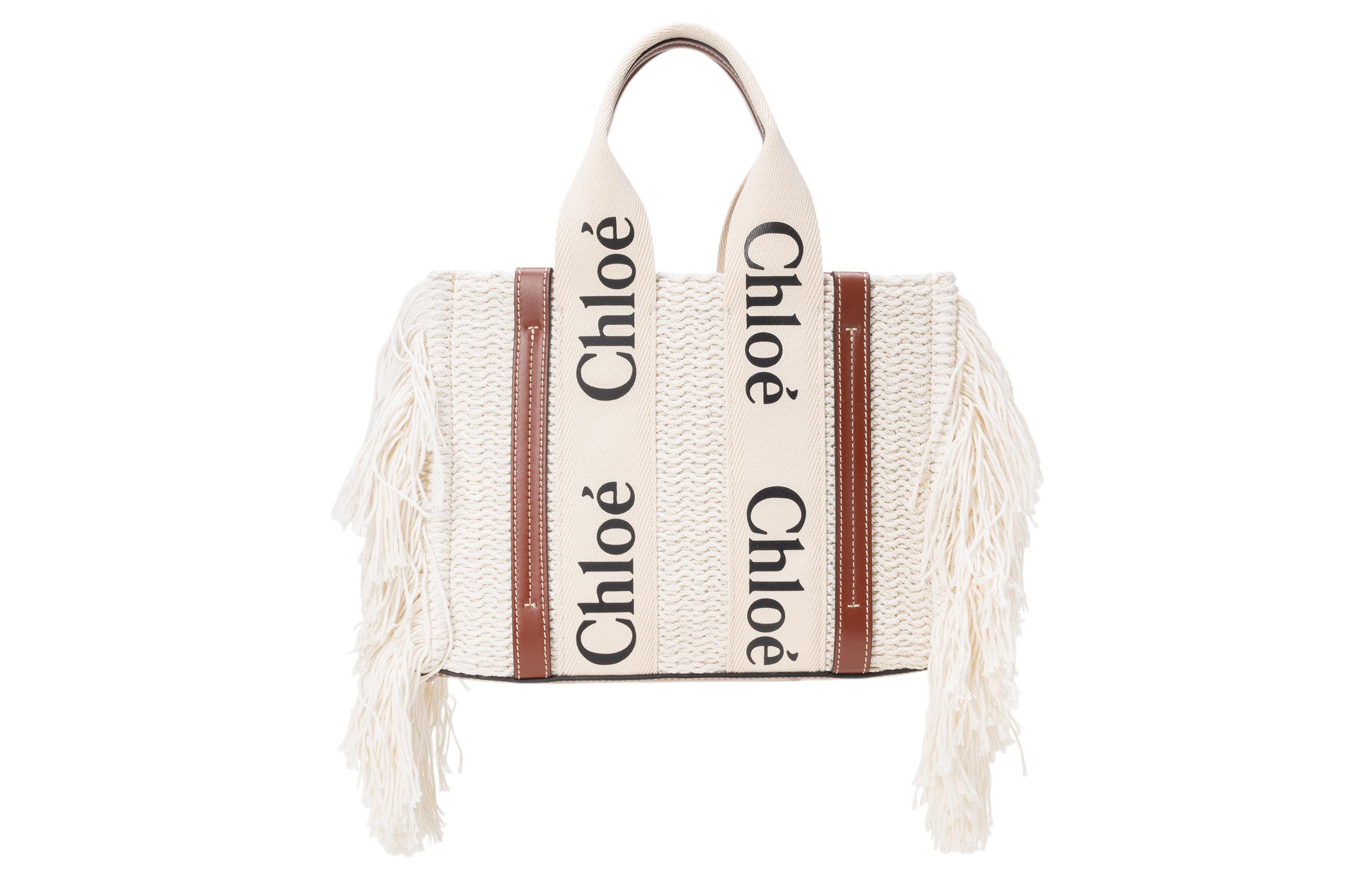Chloé Сумка через плечо Хлоя хлопковая обычная женская коричневая — фото 3