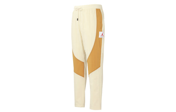 Спортивные штаны Air Jordan Flight Contrasting Colors Breathable Drawstring Sports Pants Yellow, желтый — фото 2