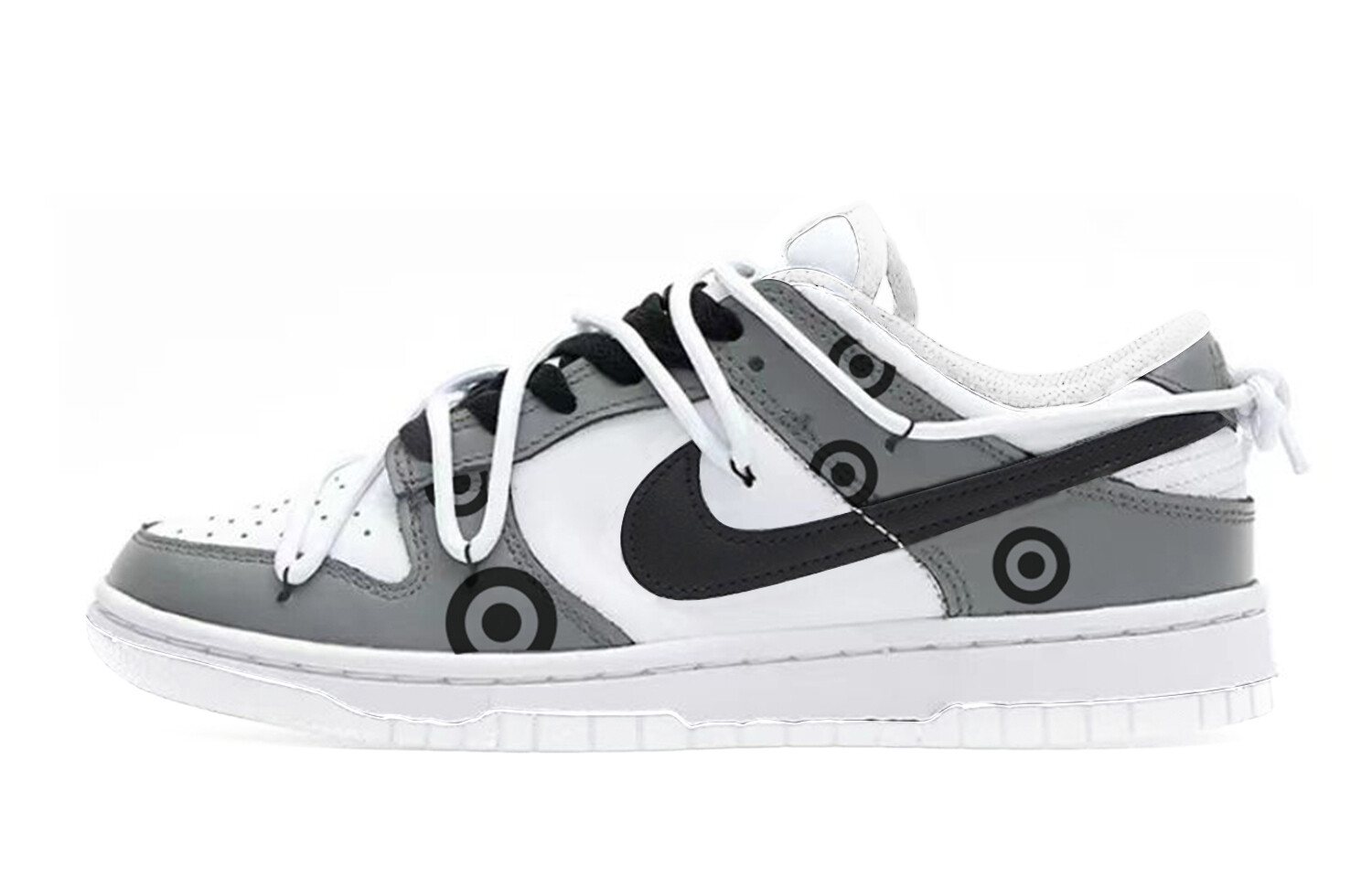 

Кроссовки для скейтбординга Dunk женские с низким верхом белый/серый Nike
