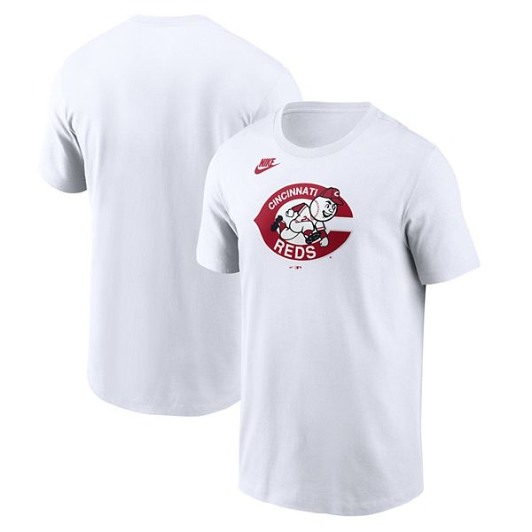 

Мужская белая футболка Cincinnati Reds Cooperstown Collection Wordmark Nike
