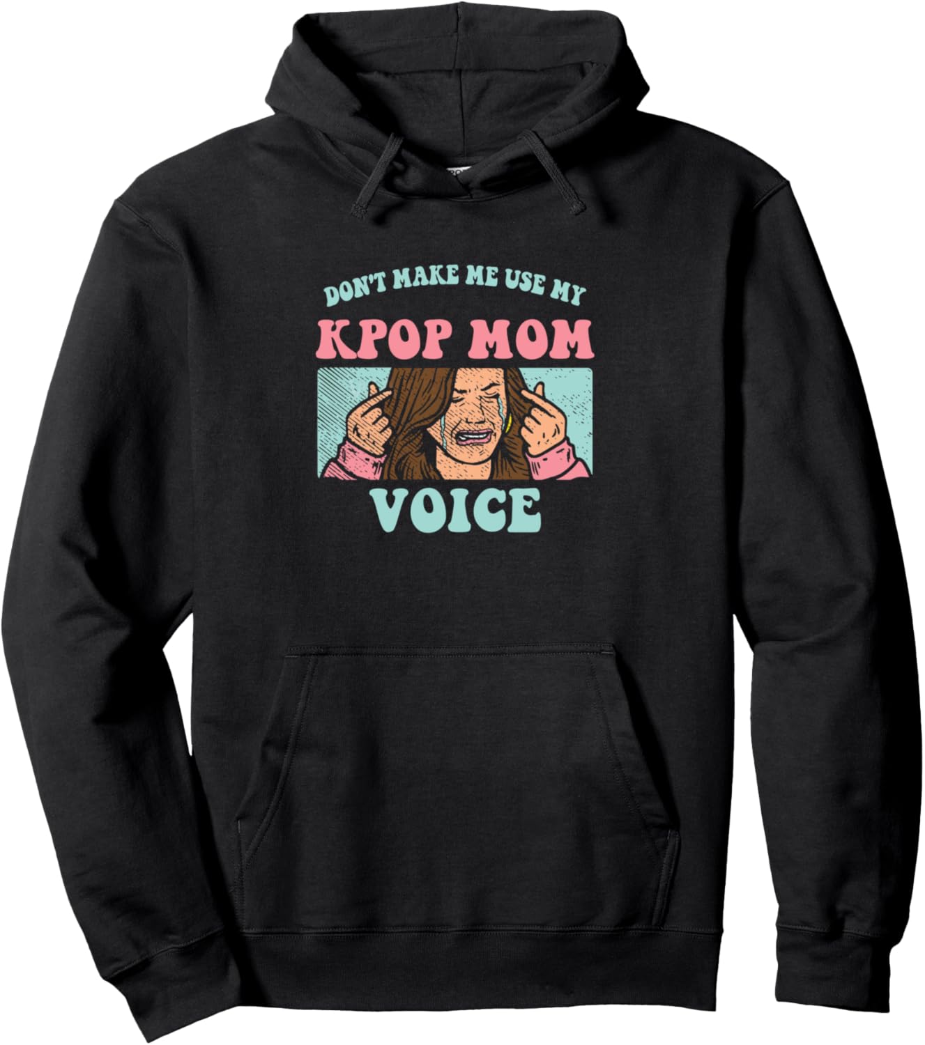 

Худи в стиле K-Pop «Не используй голос моей мамы, помешанной на K-Pop» K-Pop Merchandise Gifts, черный