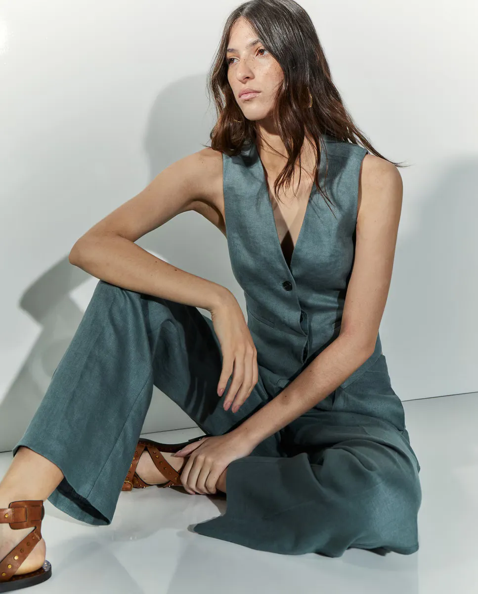 

Женский льняной жилет Tintoretto, зеленый