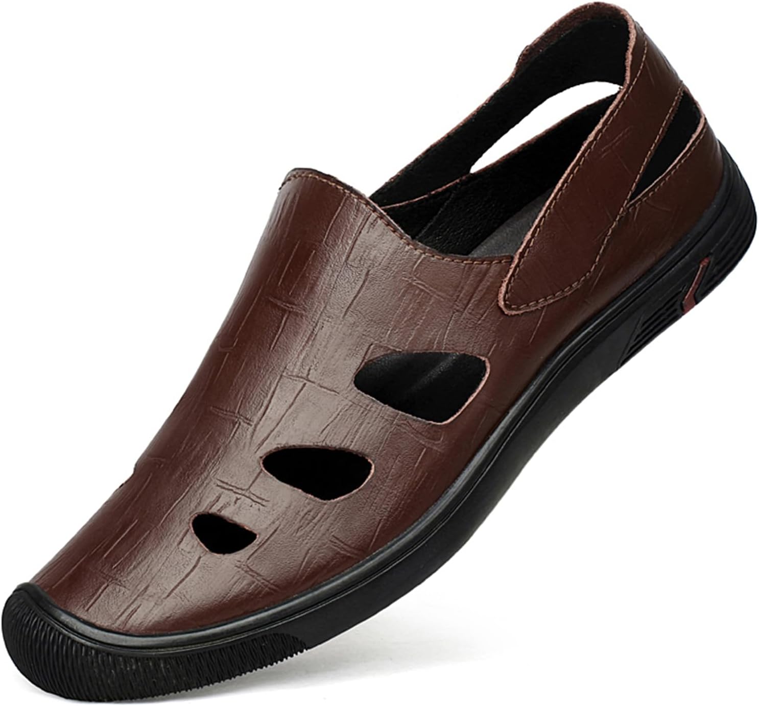 

Мужские лоферы из натуральной кожи, модные повседневные мягкие летние слипоны Abborora, коричневый