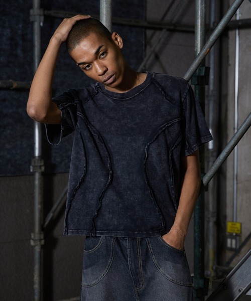 

Футболка, окрашенная с изнанки ANDER HUNK, серый