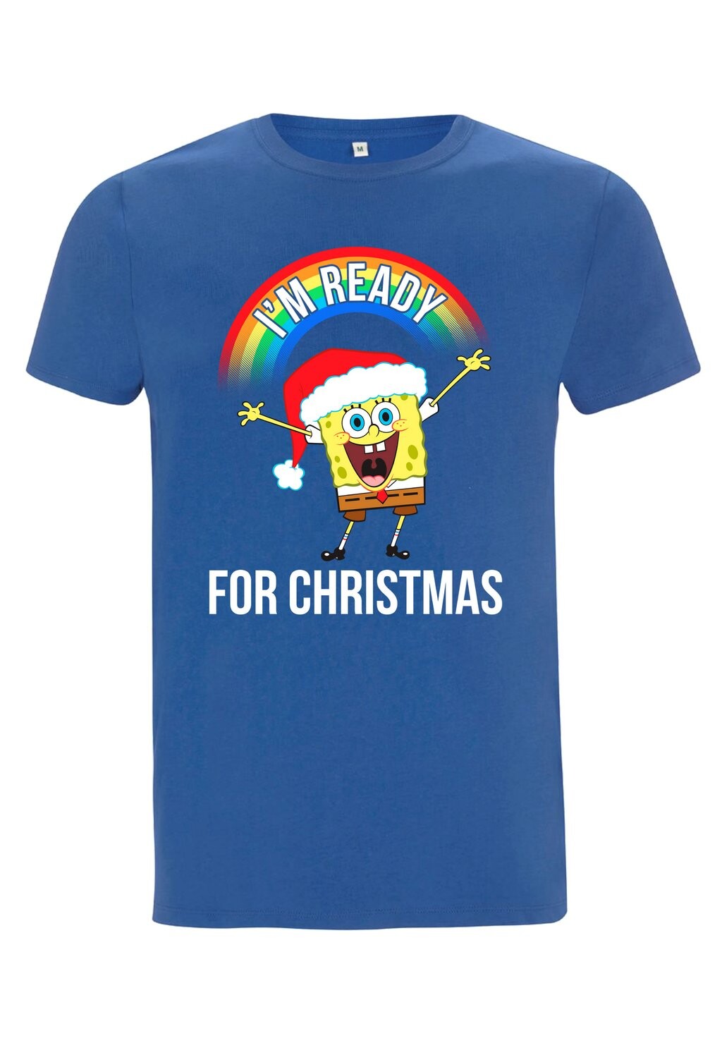 

Футболка с принтом SPONGEBOB SQUAREPANTS IM READY FOR CHRISTMAS Henry Tiger, синий